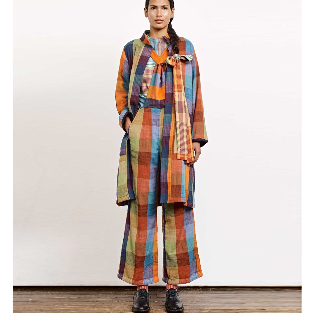 Ace & Jig double faced cloth multi color madras jumpsuit.